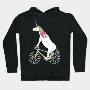 Unicorn Riding Bike With Unicorn Horn Spoked Wheel- Hoodie